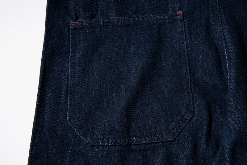Denim Navy Deck Overalls Washed Overalls