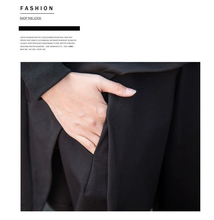 Dark Cool Irregular Casual Hanging Crotch Tappered Pants