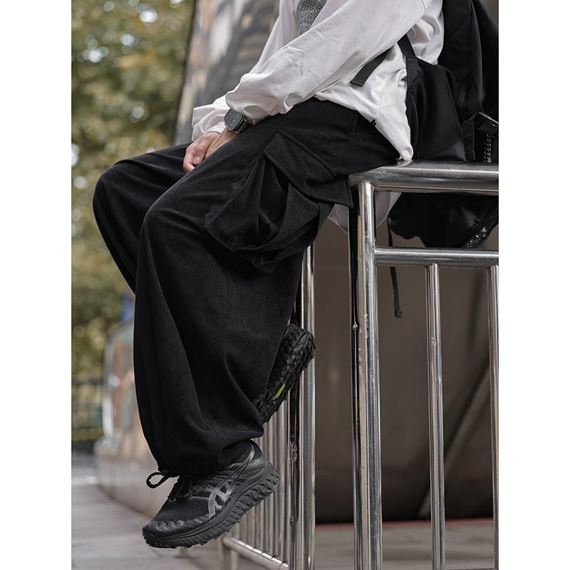 Loose Cargo Pants Men's Corduroy Casual Pants