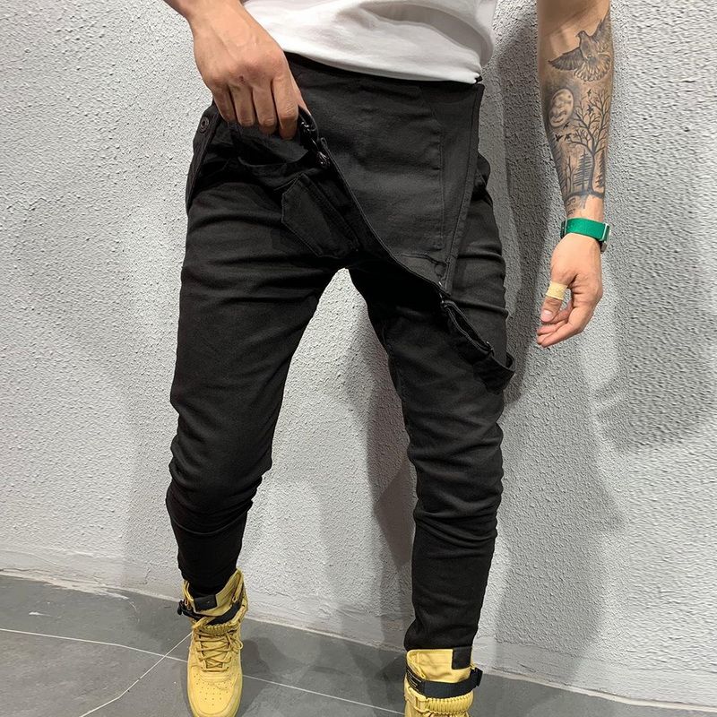 Casual Suspender Distressed Jeans Pant Modish Strap Overalls