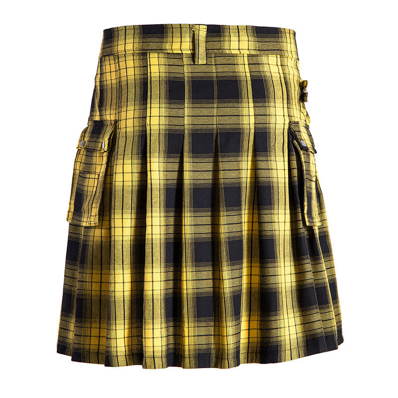 Ethnic Style Men Woman Scotlandskirt Highland Kilt Mens Skirt Plaid Cotton Kilts Traditional National Cloth N01
