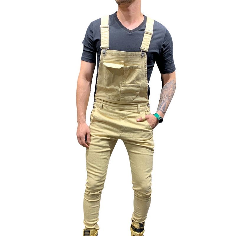 Casual Suspender Distressed Jeans Pant Modish Strap Overalls