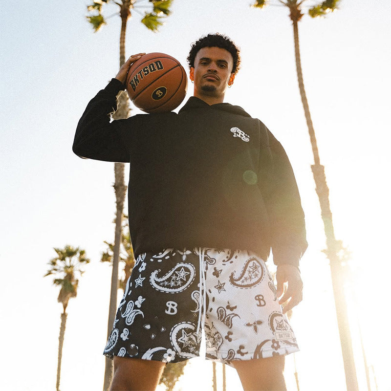 BKTSQD Men's Casual Sports shorts men mesh quick-dry Training fitness basketball beach pants men summer New loose running shorts