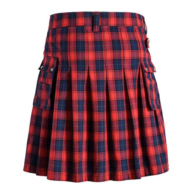 Ethnic Style Men Woman Scotlandskirt Highland Kilt Mens Skirt Plaid Cotton Kilts Traditional National Cloth N01