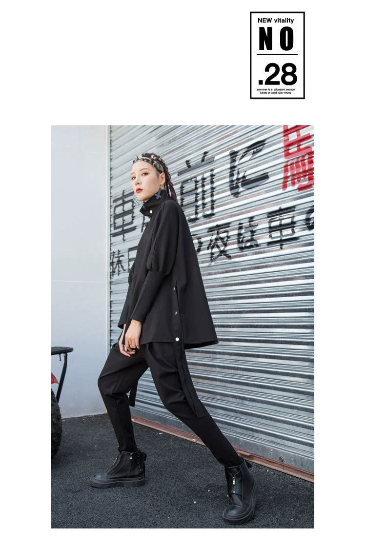 Dark Cool Irregular Casual Hanging Crotch Tappered Pants
