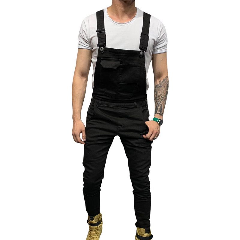 Casual Suspender Distressed Jeans Pant Modish Strap Overalls