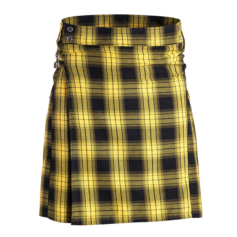 Ethnic Style Men Woman Scotlandskirt Highland Kilt Mens Skirt Plaid Cotton Kilts Traditional National Cloth N01