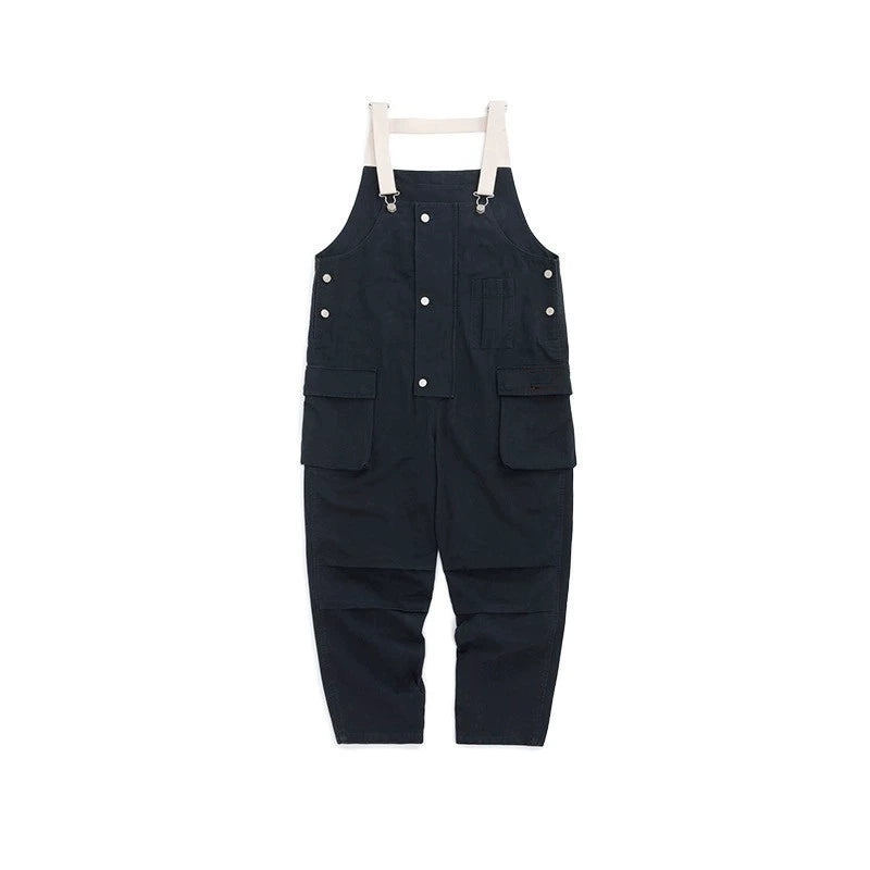 Denim Navy Deck Overalls Washed Overalls
