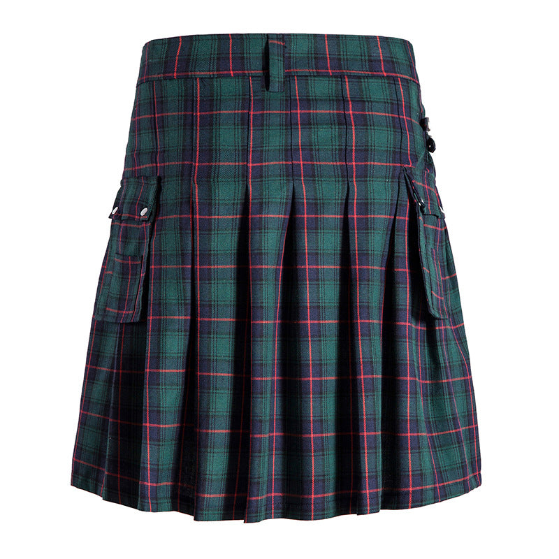 Ethnic Style Men Woman Scotlandskirt Highland Kilt Mens Skirt Plaid Cotton Kilts Traditional National Cloth N01