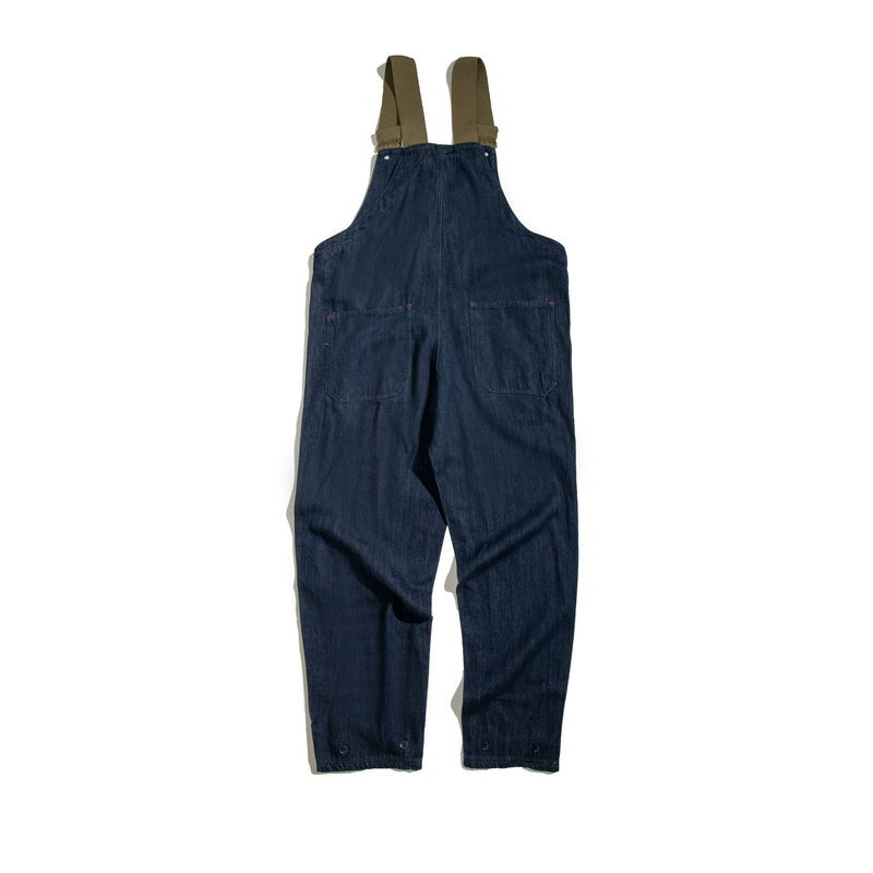 Denim Navy Deck Overalls Washed Overalls
