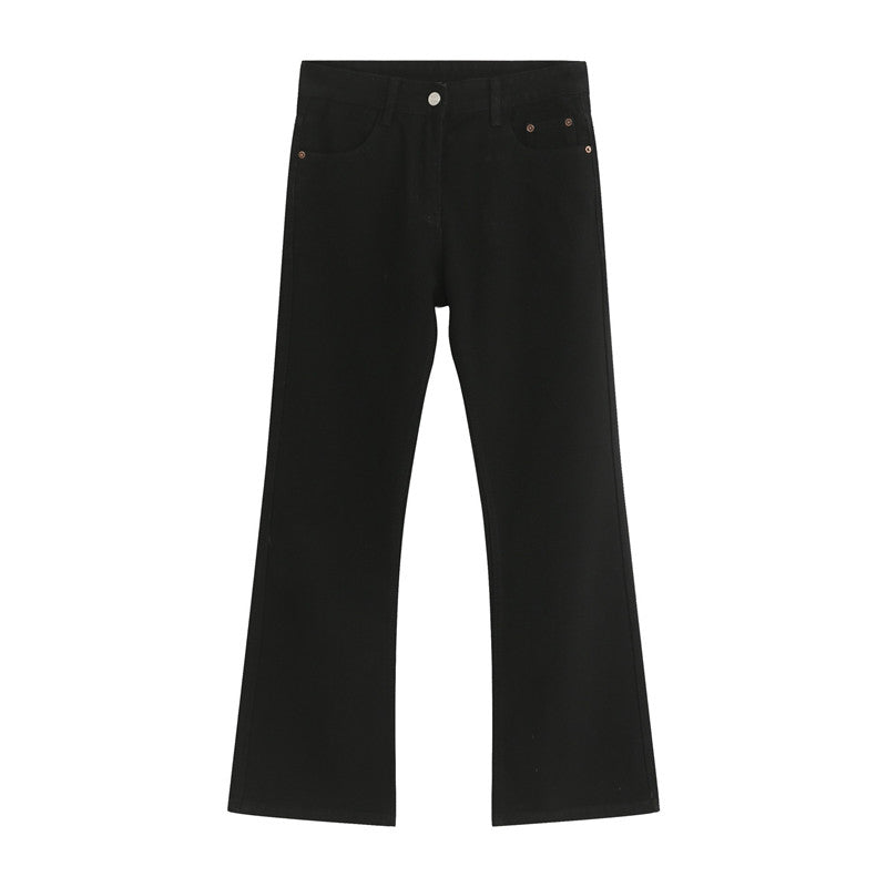 American Retro Blue Skinny Denim Men's Trendy Straight-leg Fancy Boys Vibe Pants High Street Popular Horn