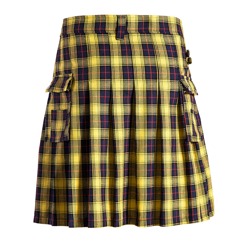 Ethnic Style Men Woman Scotlandskirt Highland Kilt Mens Skirt Plaid Cotton Kilts Traditional National Cloth N01