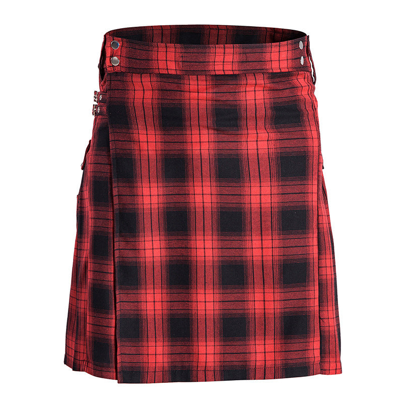 Ethnic Style Men Woman Scotlandskirt Highland Kilt Mens Skirt Plaid Cotton Kilts Traditional National Cloth N01