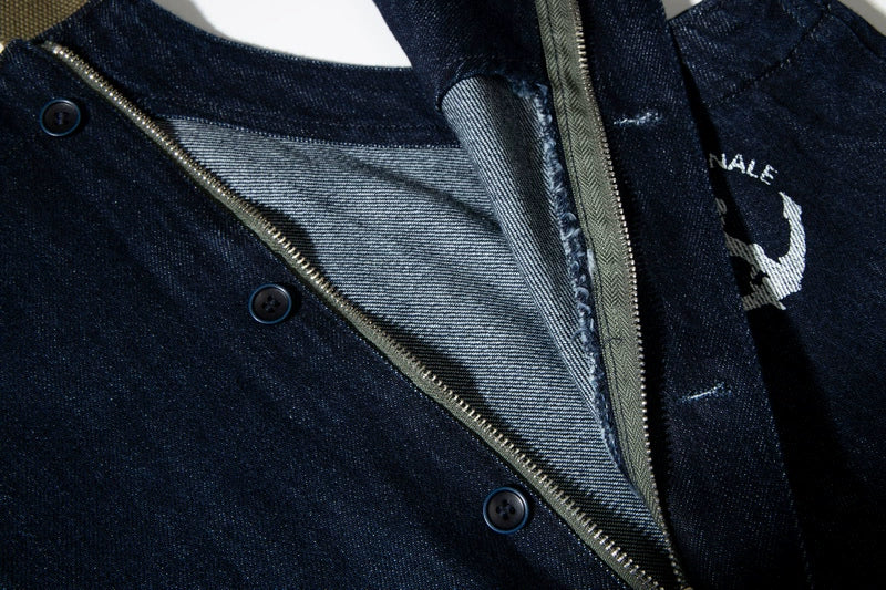 Denim Navy Deck Overalls Washed Overalls