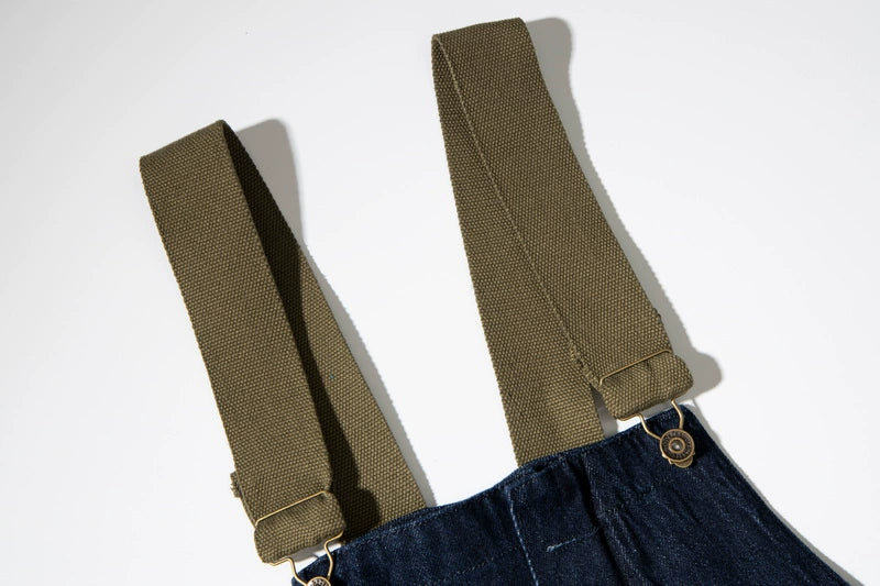 Denim Navy Deck Overalls Washed Overalls