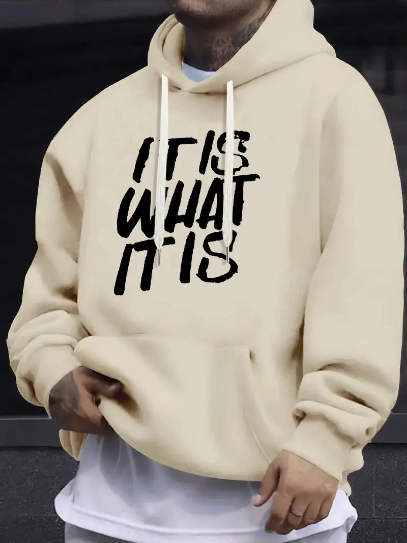 Men's Hooded Sweatshirt Casual Long Sleeve Drawstring Hoodie for Fall Winter Soft Comfortable Pullover Autumn Winter Apparel