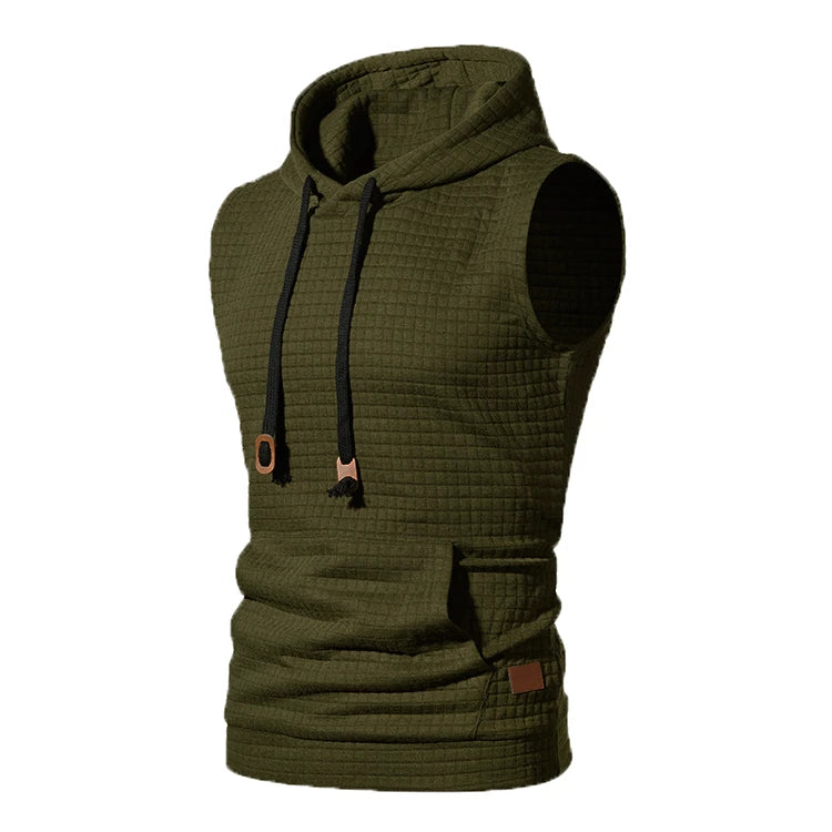 New Fashion Zipper Cardigan Sweater Mens Sleeveless Hooded Vest Jacket Plus Size S-4XL Streetwear Vest Hoodies