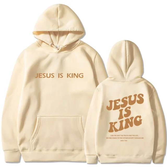 Jesus IS King Hoodie Sweatshirt Men's And Women's Harajuku Pullover Street Clothing High Quality Hot Selling Top 2024
