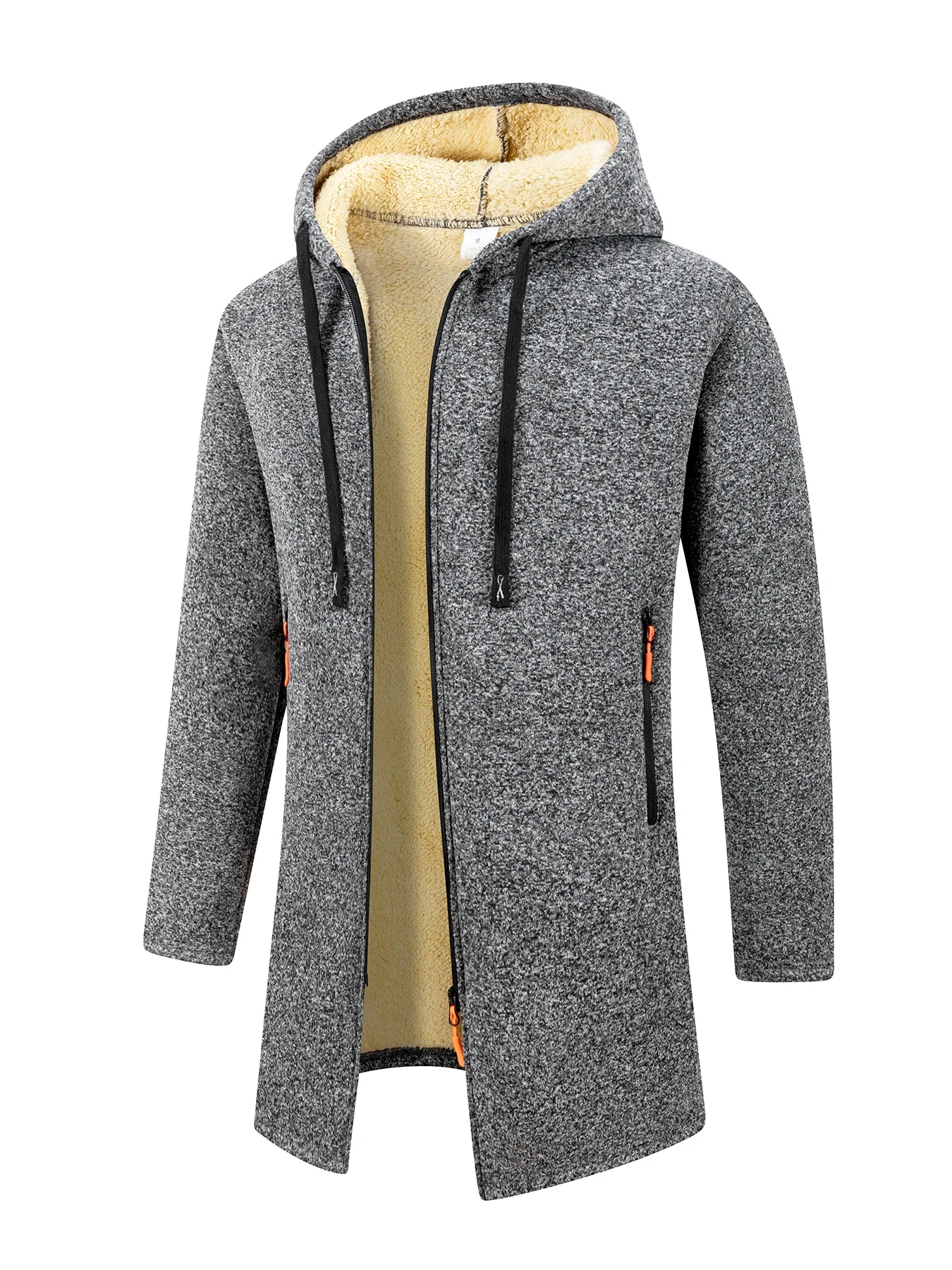 Men's Hoodies Winter Casual Solid Hooded Zip-Up Fleece Sweatshirts Long Sleeve Hoodie Men Sweatshirt Streetwear Hoody Cardigan