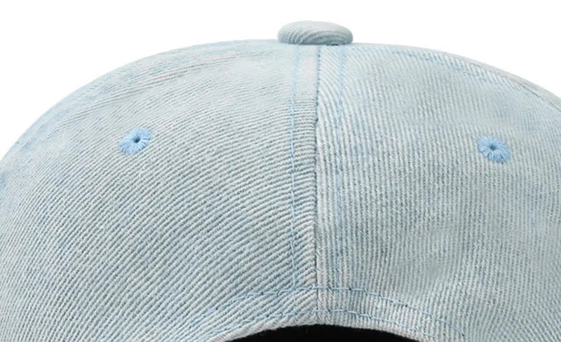 Hip Hop Blue Denim Washed Cotton Landlord Hat Docker Cap Rolled Edge Brimless Sailor Hat Solid Adjustable Beanie Hats Streetwear