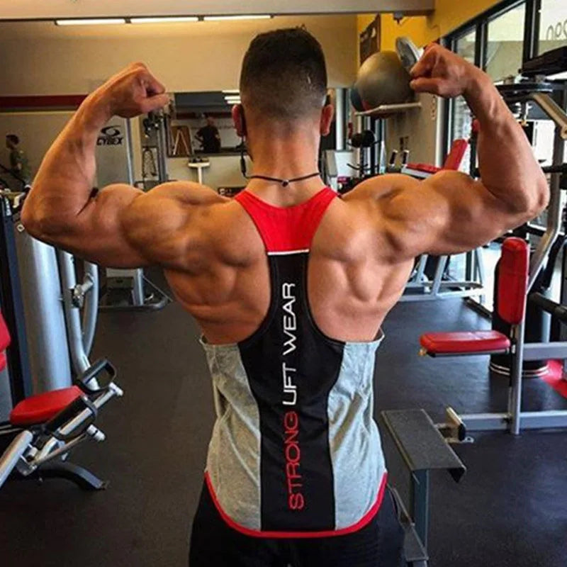 Mens Bodybuilding Tank top Gyms Fitness sleeveless shirt New Male Cotton clothing Fashion Singlet vest Undershirt Hombre