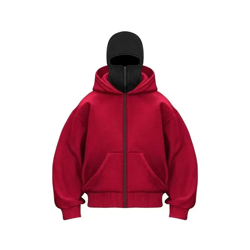 New Hoodies Men zipper Cardigan harajuku black sweatshirts hip hop swag style skateboard streetwear Cloak Hooded jacket coat