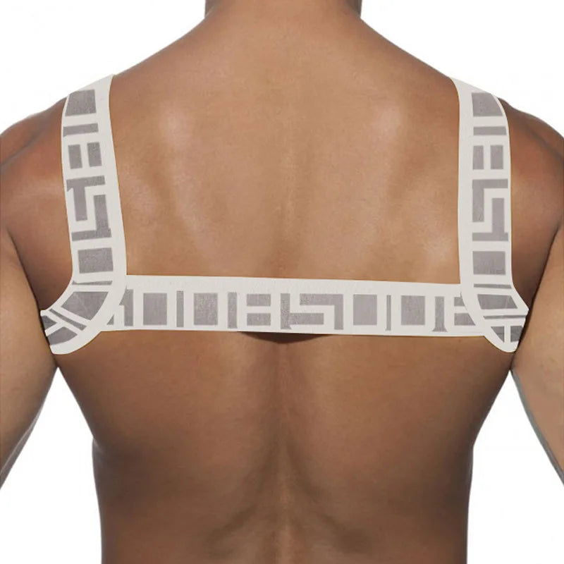 Men's Shoulder Straps Chest Bodybuilding Muscle Straps Party Trend, Stretch, Decorative Shoulder Straps