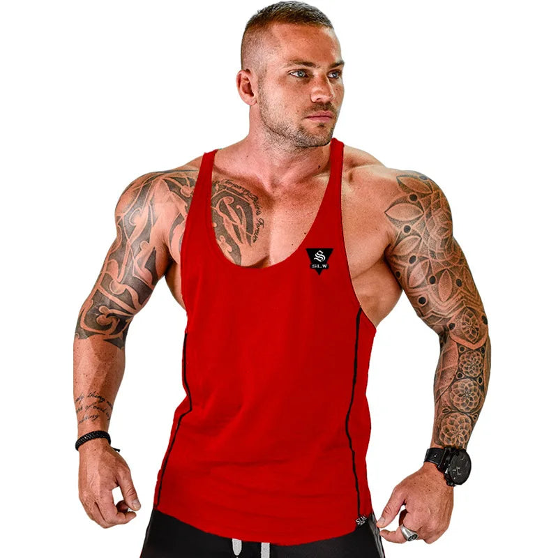 Mens Bodybuilding Tank top Gyms Fitness sleeveless shirt New Male Cotton clothing Fashion Singlet vest Undershirt Hombre