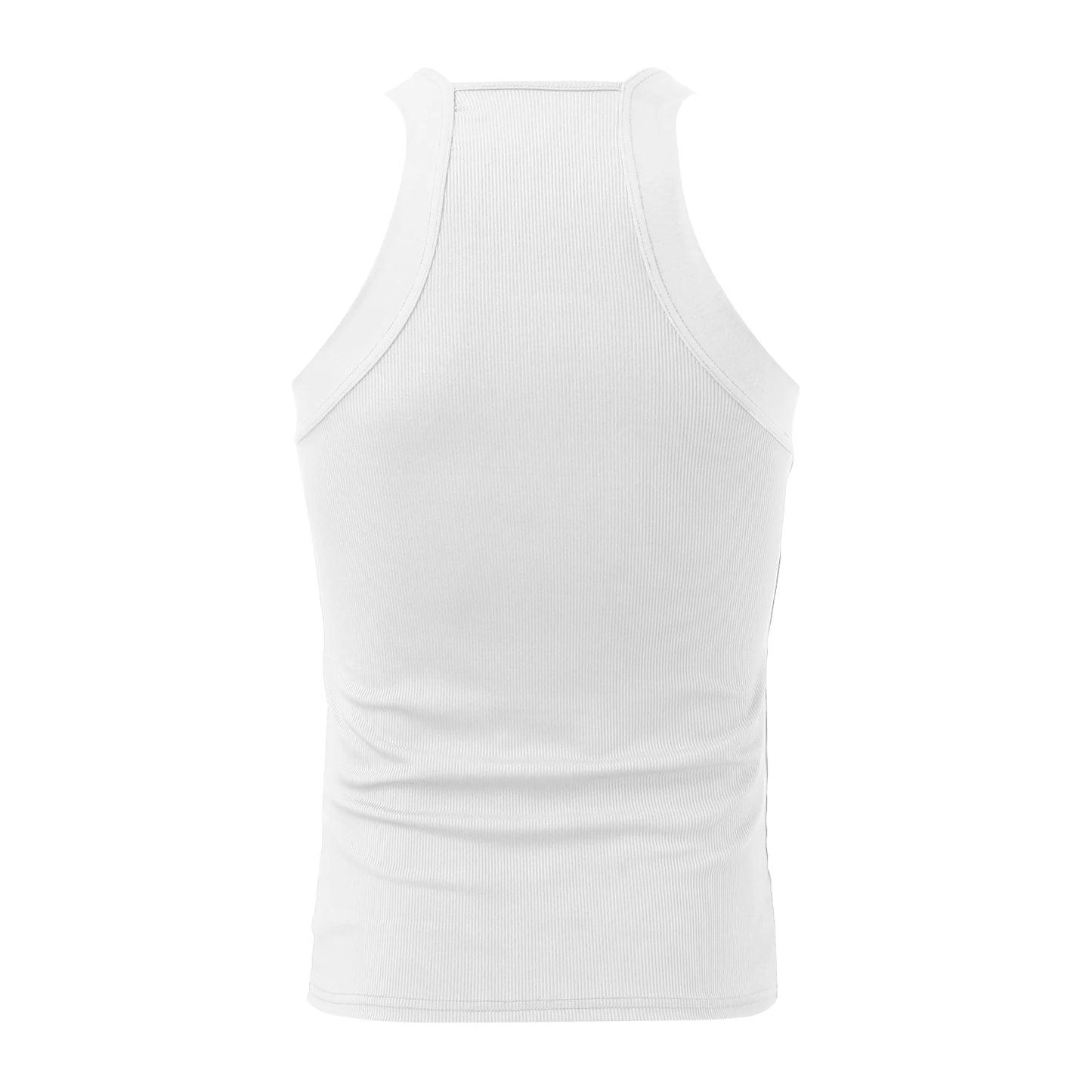 New Fashion Sports Tank Tops Men's Solid Color O-neck Sleeveless T-shirt Skinny Gym Streetwear Casual Vests Party Clothing S-5XL