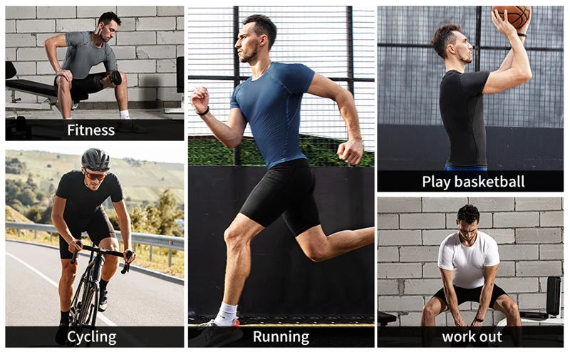 Bible Cross Print Compression Shirt for Men Christian Gym Workout Running T-Shirt Tees Athletic Quick Dry Undershirts Baselayers