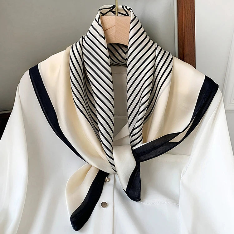 Scarf Women Silk Satin Scarf for Women Neckerchief luxury Scarf Foulard Women Bandana Silk Scarves Laven Official Store WJ002