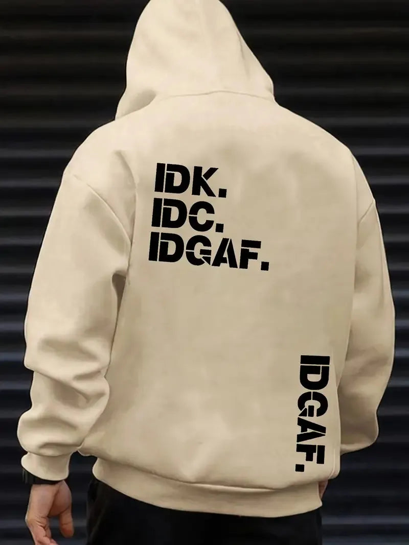 The new men's hoodie for Spring and Autumn 2025 is comfortable soft casual and fashionable with letter prints