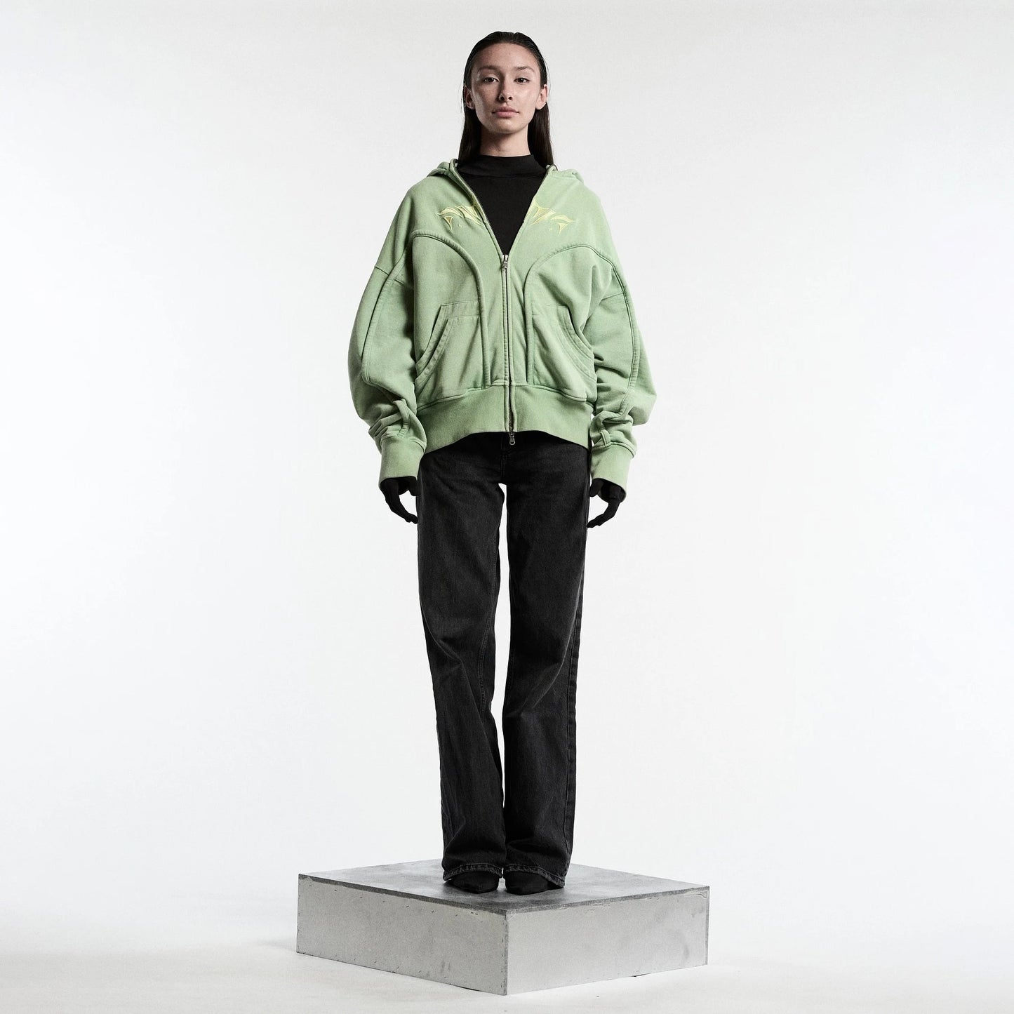 Y2K Ninja Hoodie Gothic Trendy Double Hat Design Functional Streetwear Vintage High Street Men Women Oversized Casual Pullover
