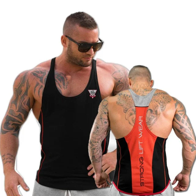 Mens Bodybuilding Tank top Gyms Fitness sleeveless shirt New Male Cotton clothing Fashion Singlet vest Undershirt Hombre