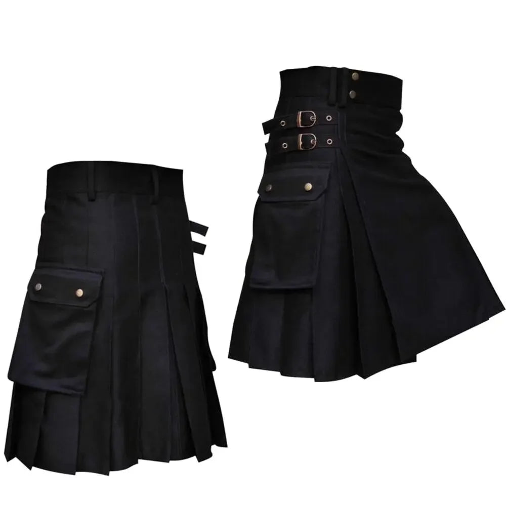 Kilts Men's Utility Kilt for Men Modern Hybrid Cotton & Tartan Kilts Scottish