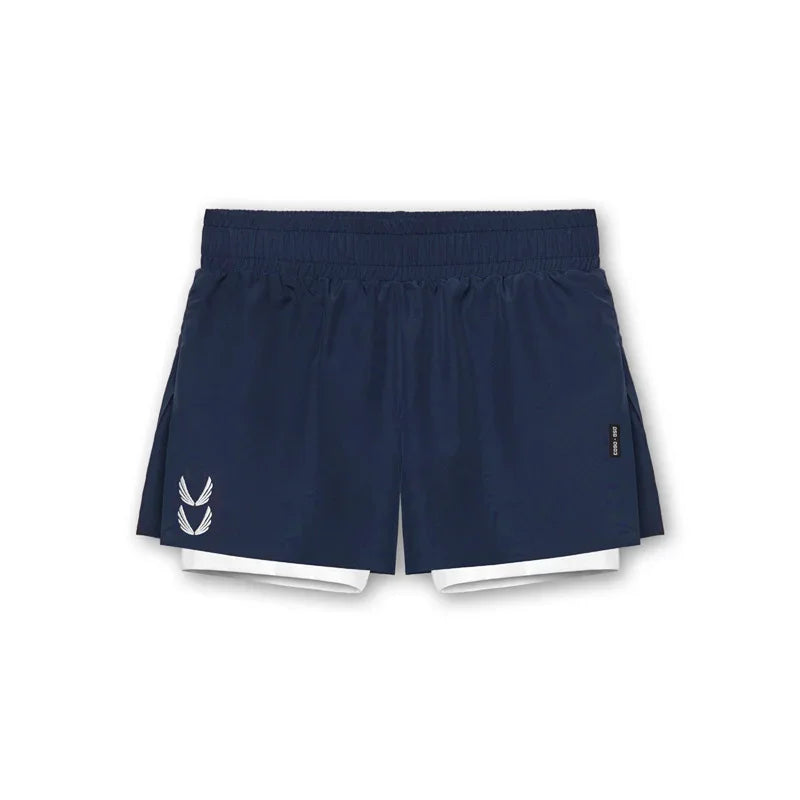 NEW Sports Shorts Men 2 In 1 Double-deck Shorts Summer Fitness sweatpants Jogging Running Shorts Elastic Woven casual shorts men