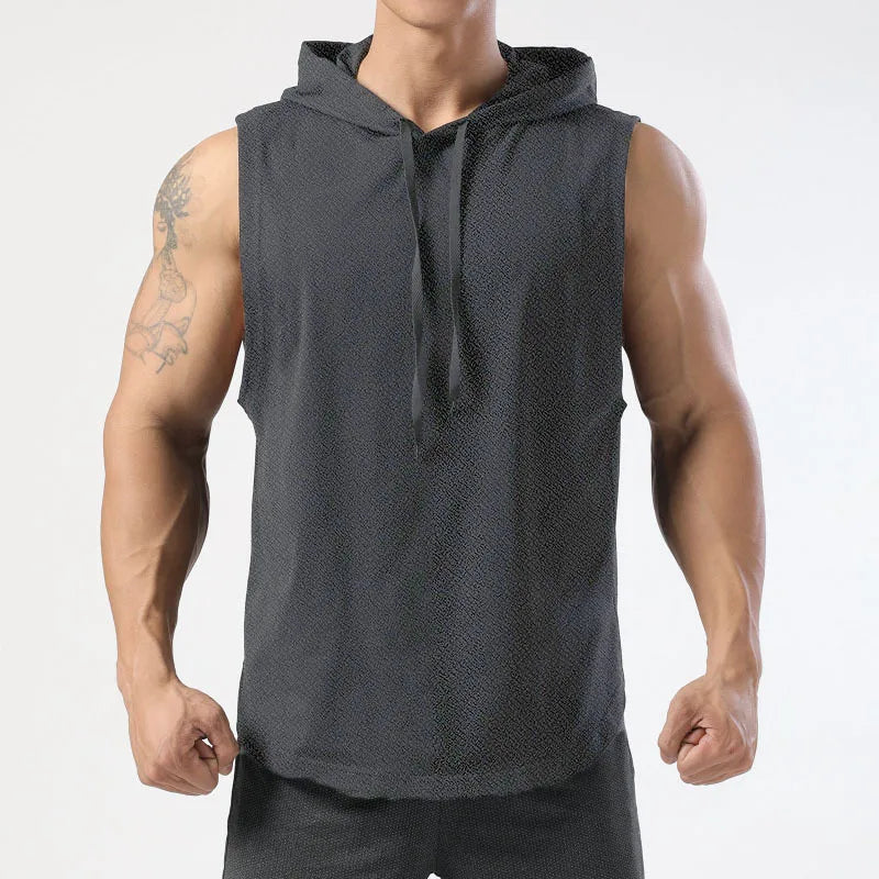 Solid Color Brand New Men's Tank Tops Vest Sleeveless Tees For Male Hooded Man Vests Tops Hip Hop Men Tank Top T shirt