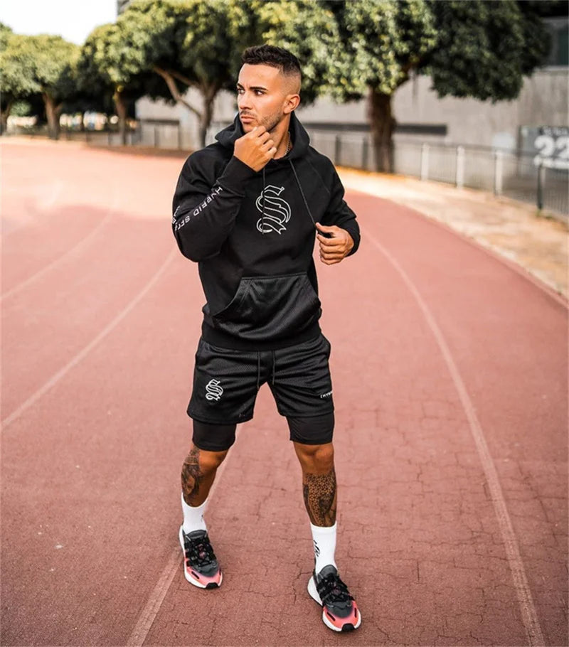 2024 summer mesh Sports Shorts Men Double-deck Jogging Running Shorts Men 2 IN 1 Mens GYM Shorts Fitness Workout Short Pants Man