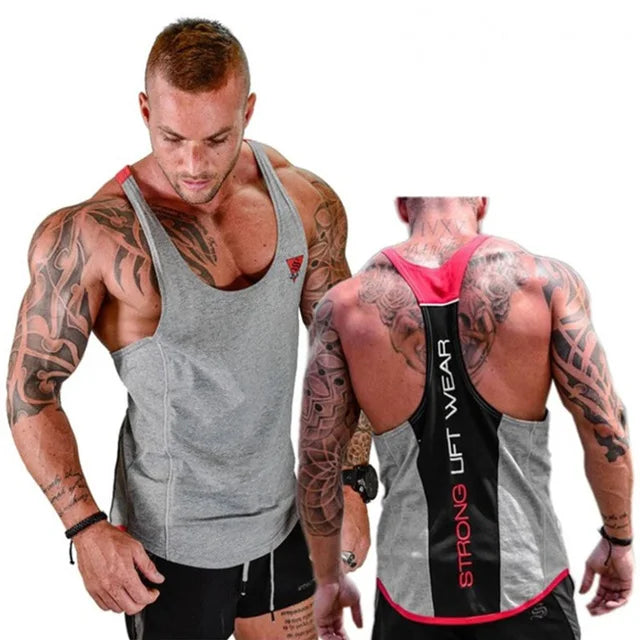 Mens Bodybuilding Tank top Gyms Fitness sleeveless shirt New Male Cotton clothing Fashion Singlet vest Undershirt Hombre