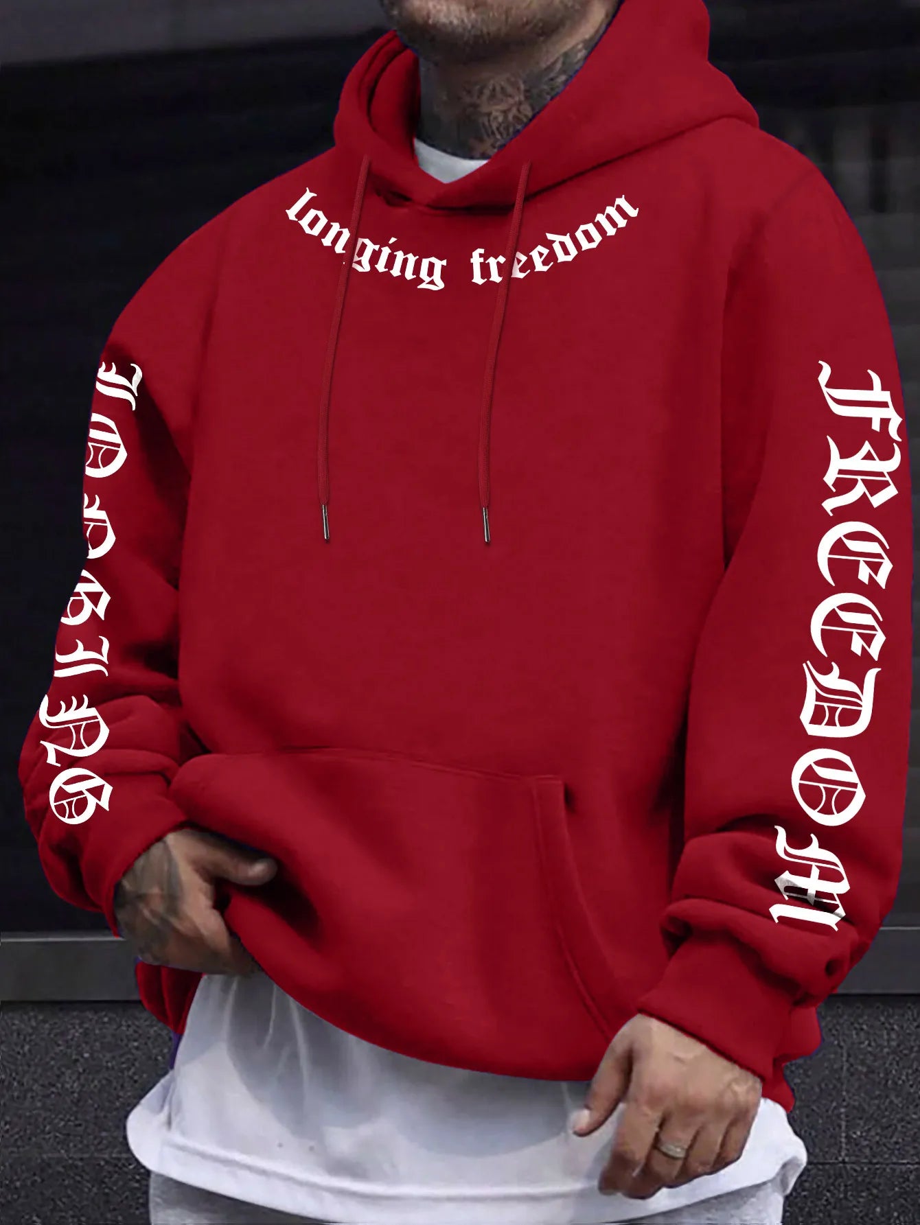 The new men's hoodie for Spring and Autumn 2025 is comfortable soft casual and fashionable with letter prints for street wear