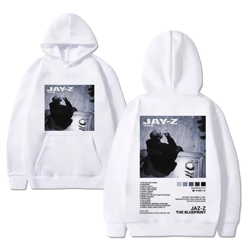 Hot Rapper Jay-z Album Print Hoodie Unisex Autumn Winter Hip Hop vintage streetwear Men Women oversized Fleece Loose Sweatshirt