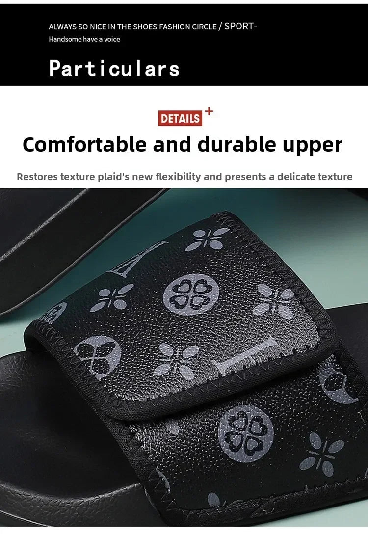 Men's Genuine Leather Sandals Comfortable Man Sandal House Slippers Man Summer Shoes Sale Genuine Mens Slipper Flip Flop Slides