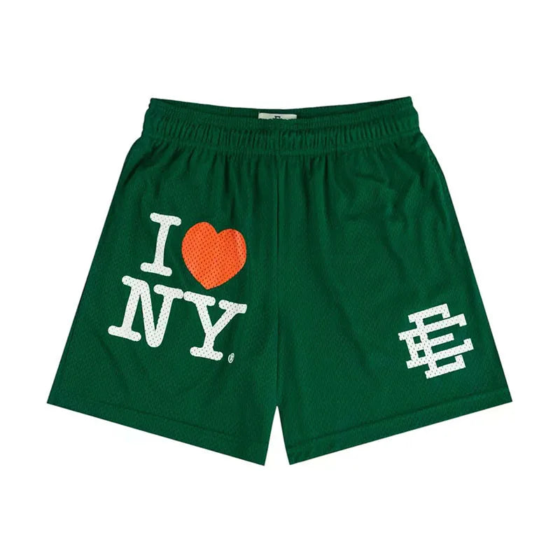 2025 New Summer EE ERIC EMANUEL Basic Mesh Short Classic Floral Printed Gym Shorts Men's Basketball Sports Casual