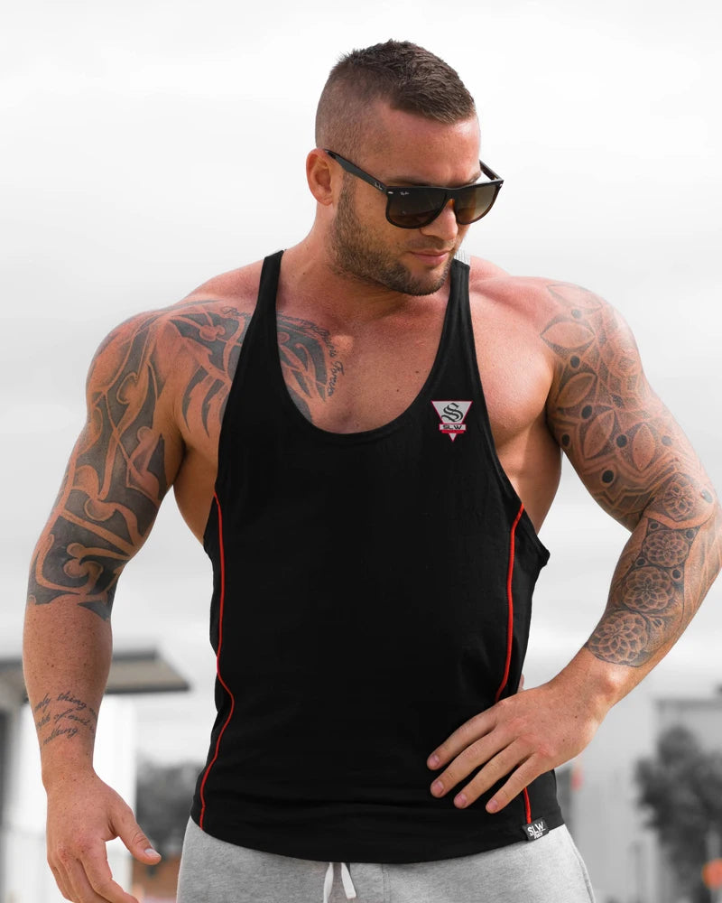 Mens Bodybuilding Tank top Gyms Fitness sleeveless shirt New Male Cotton clothing Fashion Singlet vest Undershirt Hombre