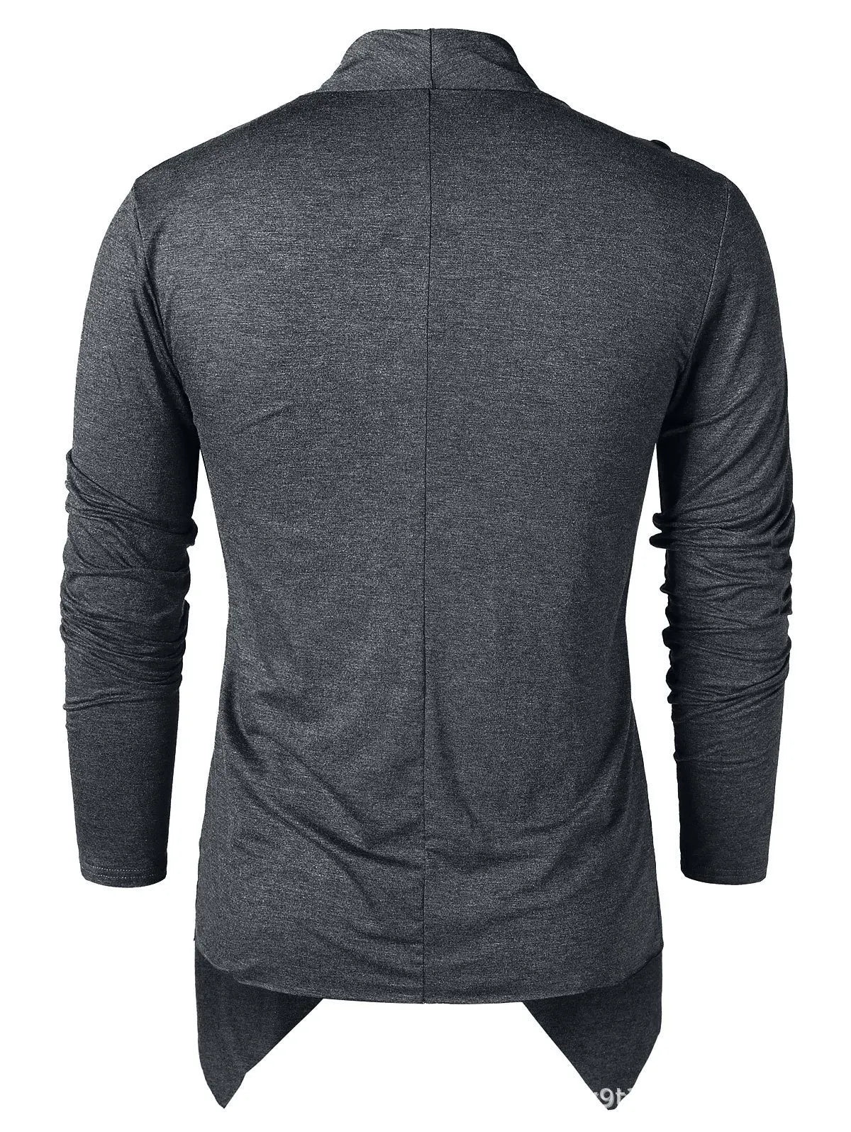 Medieval Men Asymmetrical Overlap Cardigan Casual Knitted Long Sleeve Sweater Shawl Collar Open Front Tops Men Vintage Sweaters