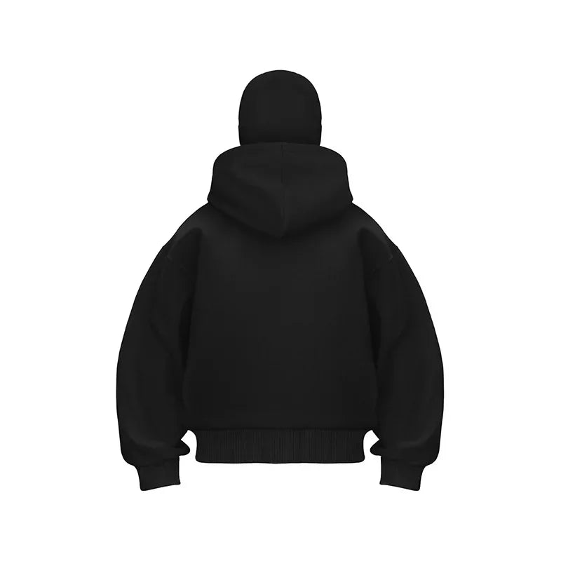 New Hoodies Men zipper Cardigan harajuku black sweatshirts hip hop swag style skateboard streetwear Cloak Hooded jacket coat