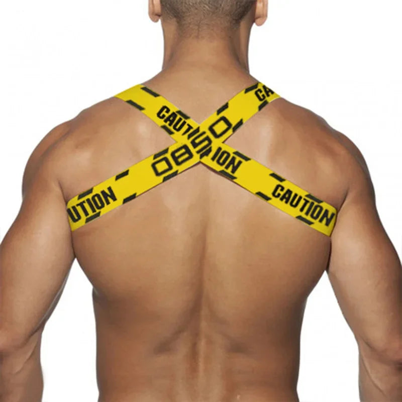 Men's Shoulder Straps Chest Bodybuilding Muscle Straps Party Trend, Stretch, Decorative Shoulder Straps