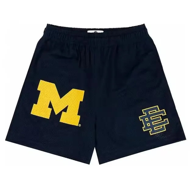 2025 New Summer EE ERIC EMANUEL Basic Mesh Short Classic Floral Printed Gym Shorts Men's Basketball Sports Casual
