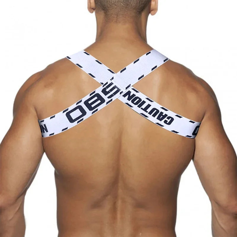 Men's Shoulder Straps Chest Bodybuilding Muscle Straps Party Trend, Stretch, Decorative Shoulder Straps