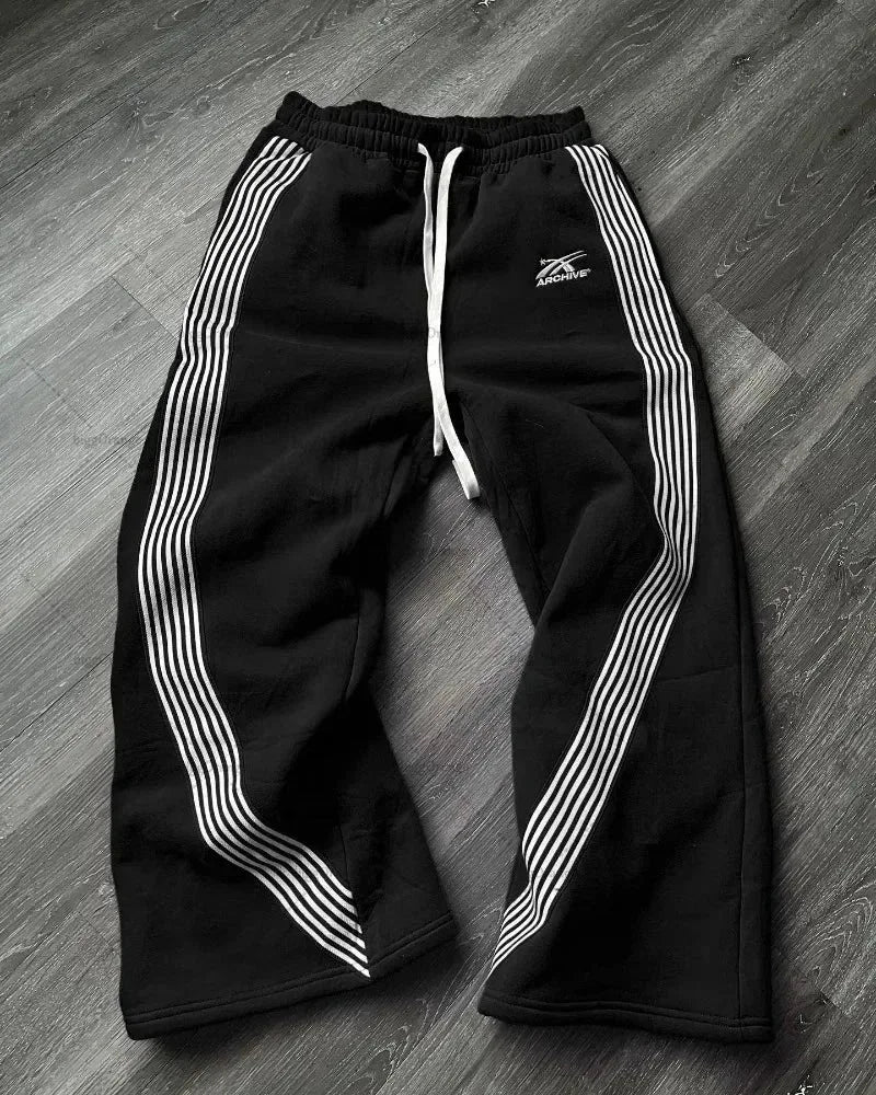 Embroidered Gray Slacks With Camouflage Features For Men's Women's Advanced Jogging Drawstring Sweatpants